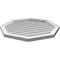 Ekena Millwork Octagonal Surface Mount PVC Gable Vent w/ 2"W x 1-1/2"P Brickmould Frame, 28"W x 28"H GVPOC28X2802SN - alternate 4